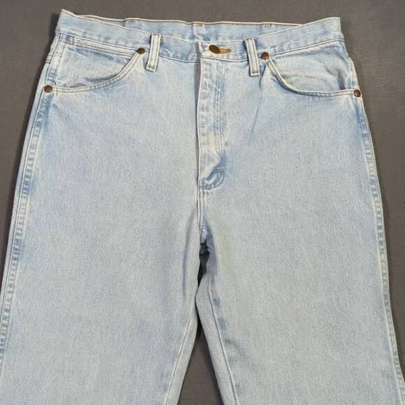 Wrangler Jeans Men's 33x34 Fits 32x33 Blue 936GBH Cowboy Cut Slim Denim Western - Picture 6 of 11